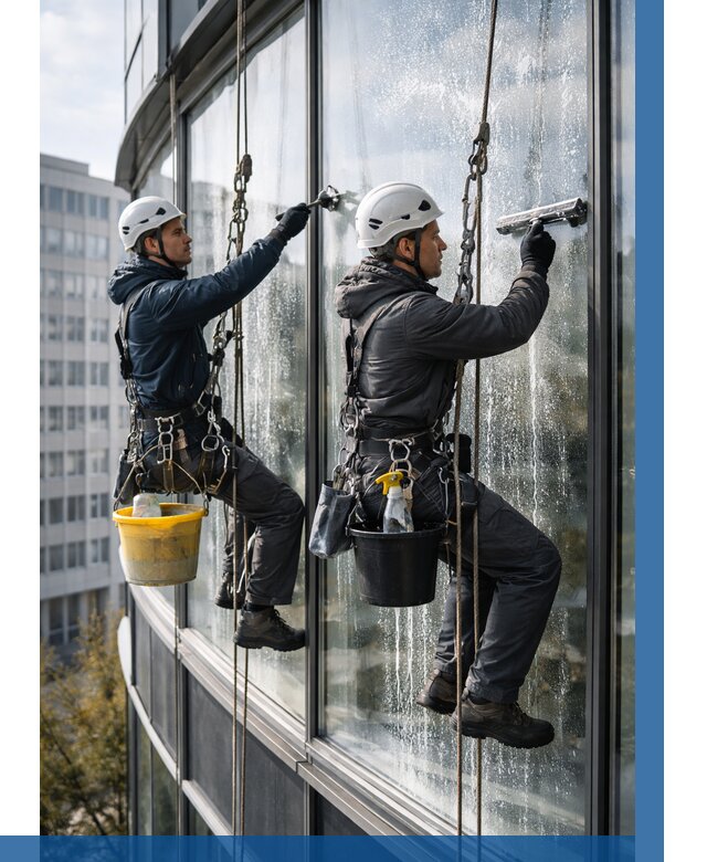 Мойка панорамных окон в Домодедове от 368 р. заказать у ВЫСОТНИК-Дмд