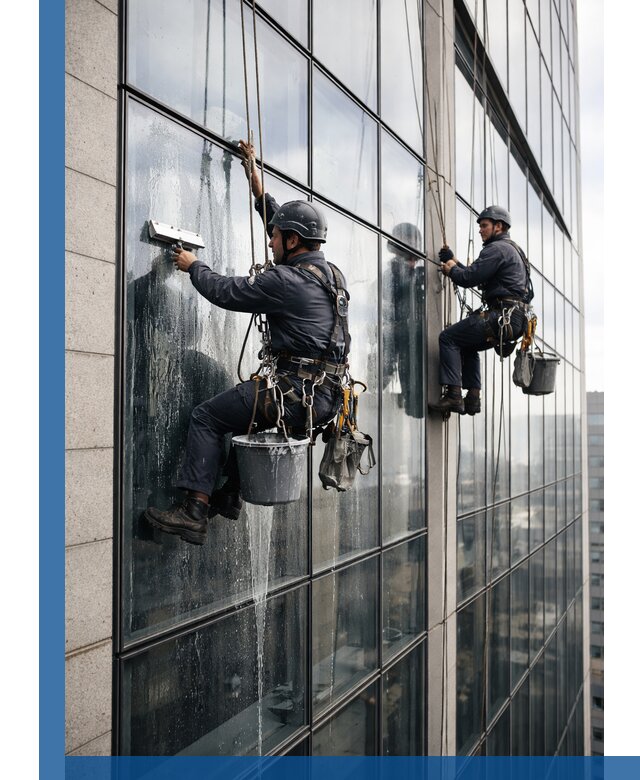 Профессиональная мойка стеклянных фасадов зданий в Домодедове