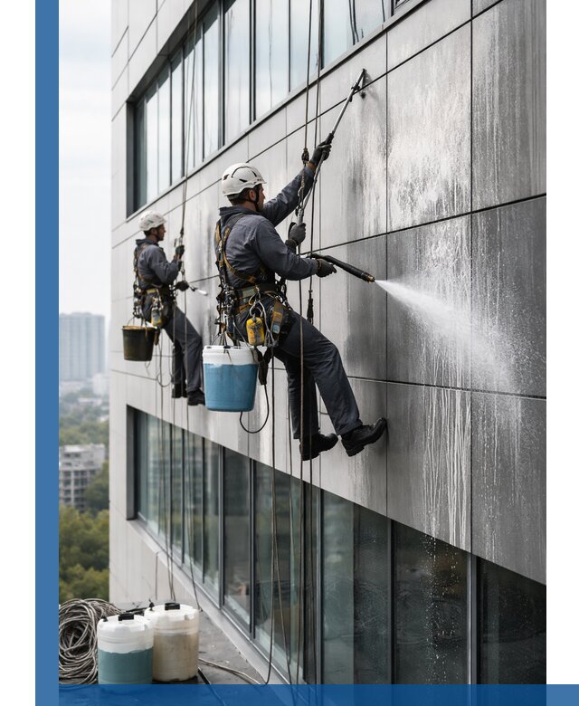 Профессиональная мойка вентилируемых фасадов в Домодедове