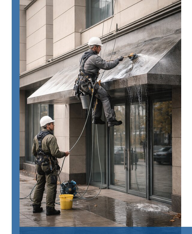 Профессиональная мойка козырьков и навесов в Домодедове