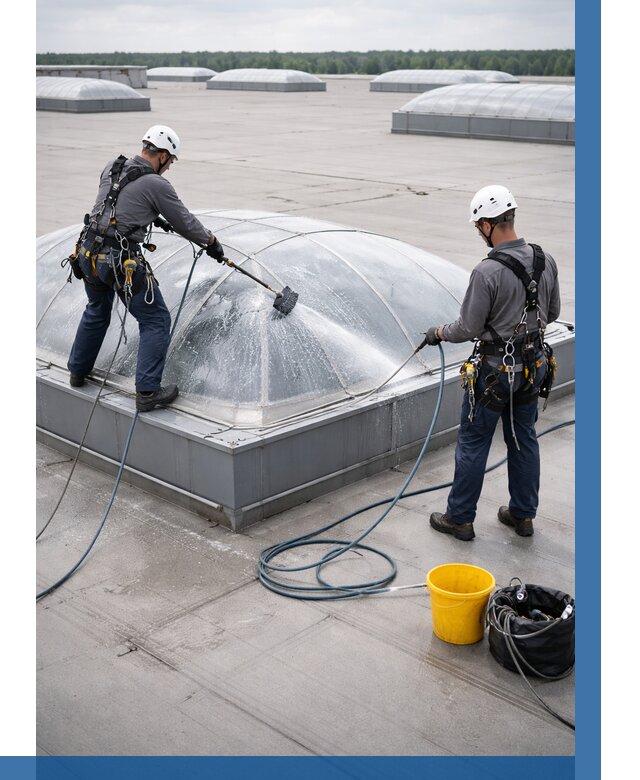 Мойка зенитных фонарей в Домодедове, заказать от 4737 р. | ВЫСОТНИК-Дмд