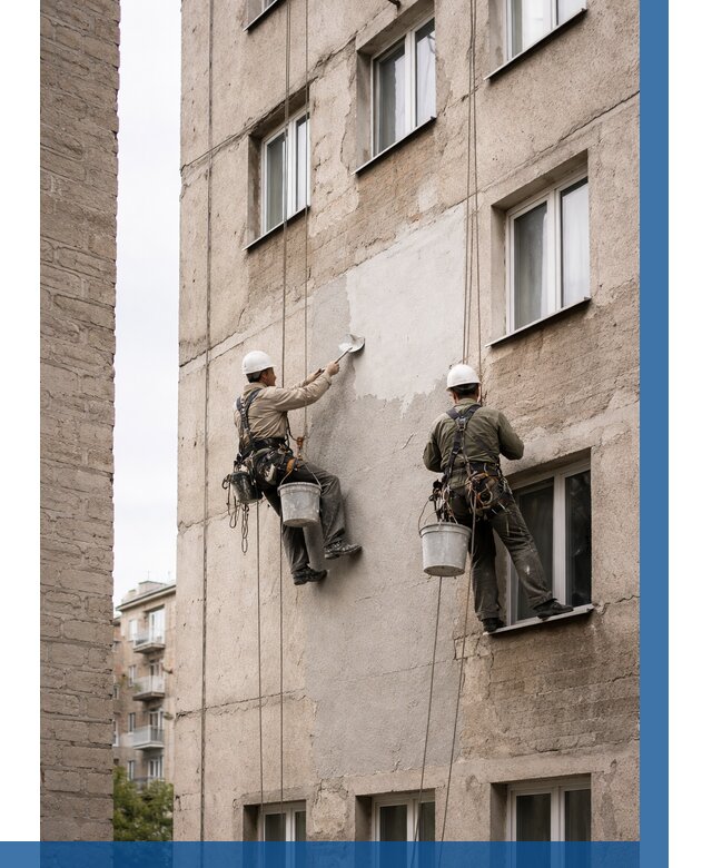 Косметический ремонт фасада в Домодедове от 1158 р. | ВЫСОТНИК-Дмд