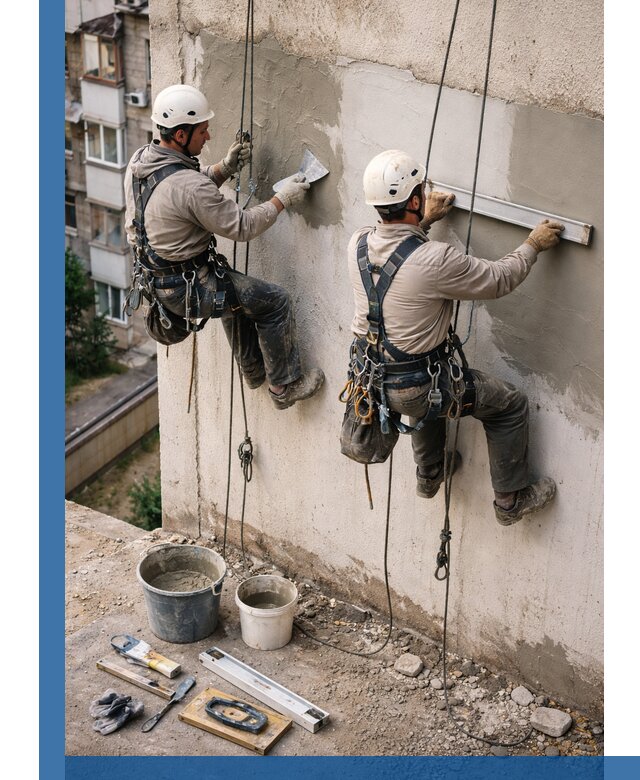 Комплексный ремонт штукатурного фасада с гарантией в Домодедове