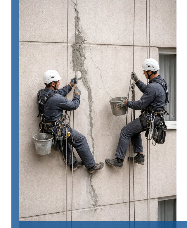 Заделка трещин на фасаде в Домодедове с гарантийным ремонтом