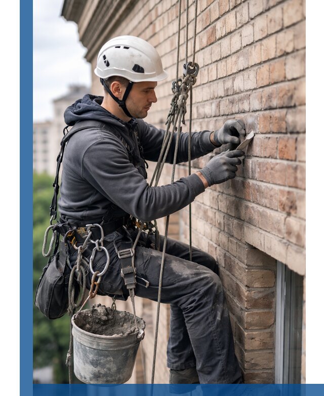 Качественный ремонт кирпичной кладки фасада в Домодедове с гарантией