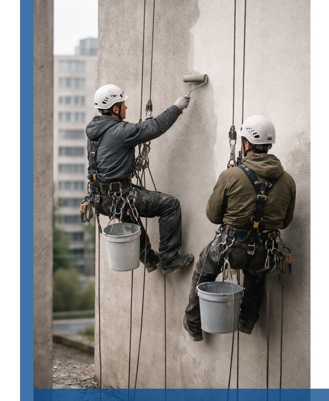 Покраска фасадов высотными альпинистами в Домодедове с гарантией