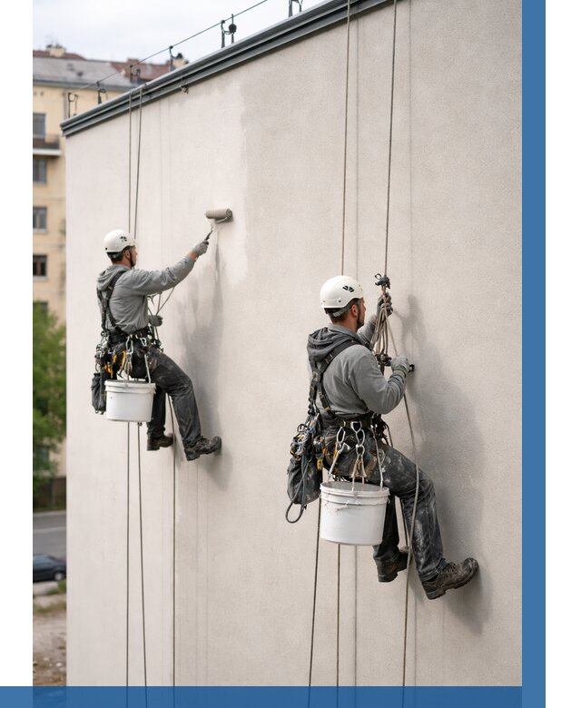 Покраска оштукатуренного фасада в Домодедове от 337 р. | ВЫСОТНИК-Дмд