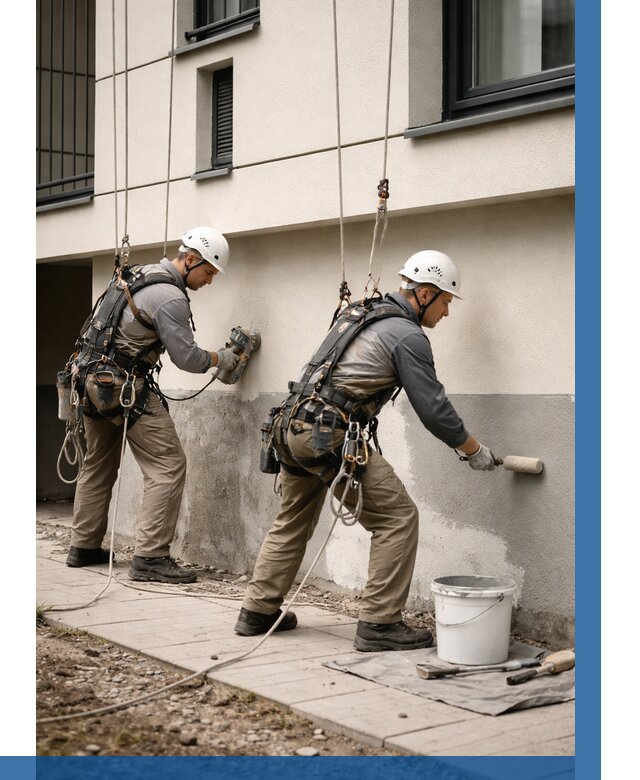 Окраска цоколя здания в Домодедове от 474 р. под ключ | ВЫСОТНИК-Дмд