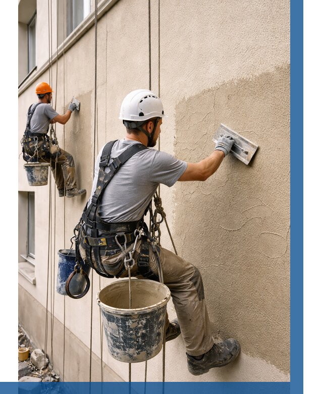 Декоративная штукатурка фасада в Домодедове от 1263 р. | ВЫСОТНИК-Дмд