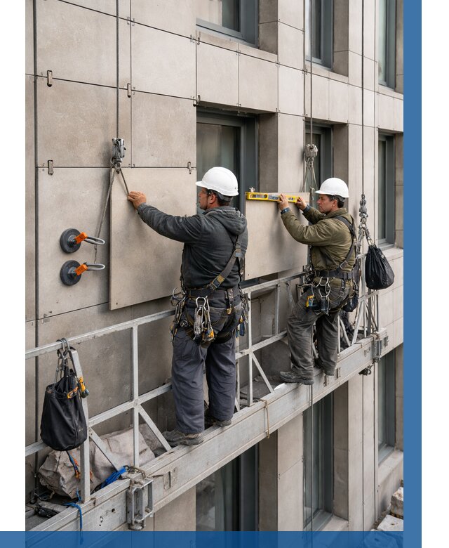 Монтаж керамогранита на фасад в Домодедове от 2632 р. | ВЫСОТНИК-Дмд