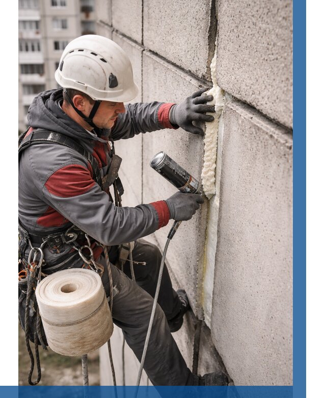 Утепление межпанельных швов в Домодедове от 737 р. | ВЫСОТНИК-Дмд