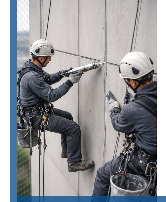 Первичная герметизация швов фасадов и кровель в Домодедове