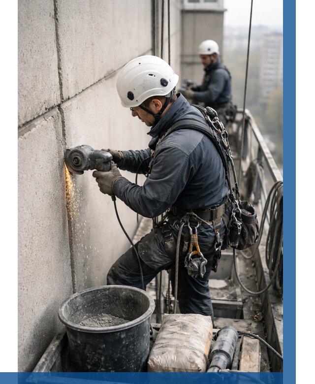 Штробление межпанельных швов в Домодедове от 1263 р. | ВЫСОТНИК-Дмд