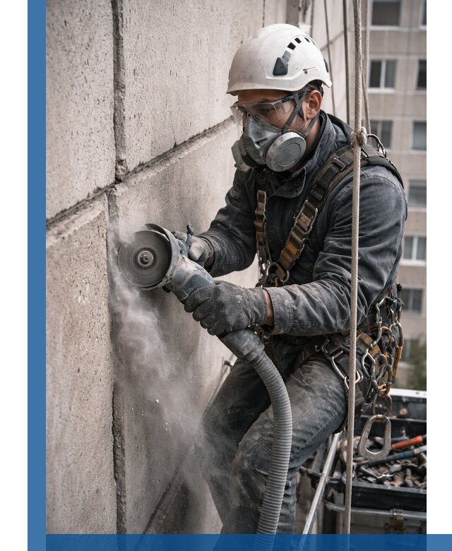 Штробление межпанельных швов в Домодедове качественно и быстро