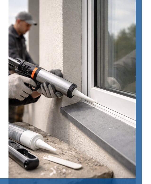 Герметизация монтажных швов окон в Домодедове от 684 р. | ВЫСОТНИК-Дмд