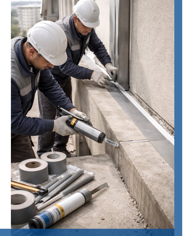 Герметизация примыкания балкона в Домодедове от 4737 р. | ВЫСОТНИК-Дмд