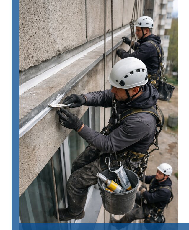 Герметизация примыкания балкона в Домодедове под ключ с гарантией