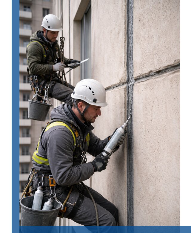 Герметизация деформационных швов фасада в Домодедове качественно