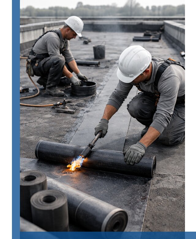 Ремонт рулонной кровли в Домодедове герметизация и восстановление