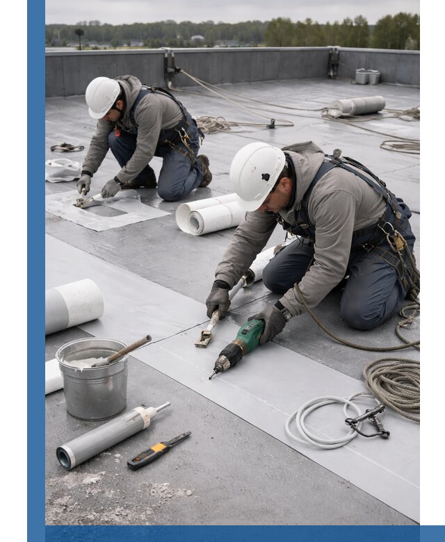 Ремонт мембранной кровли в Домодедове качественно и с гарантией