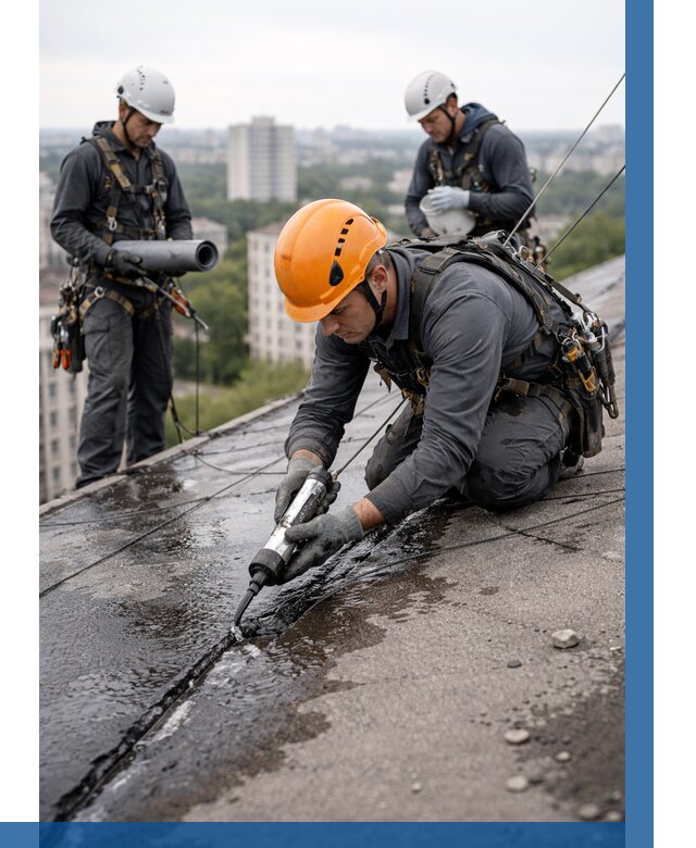 Устранение протечек кровли в Домодедове от 12631 р. | ВЫСОТНИК-Дмд