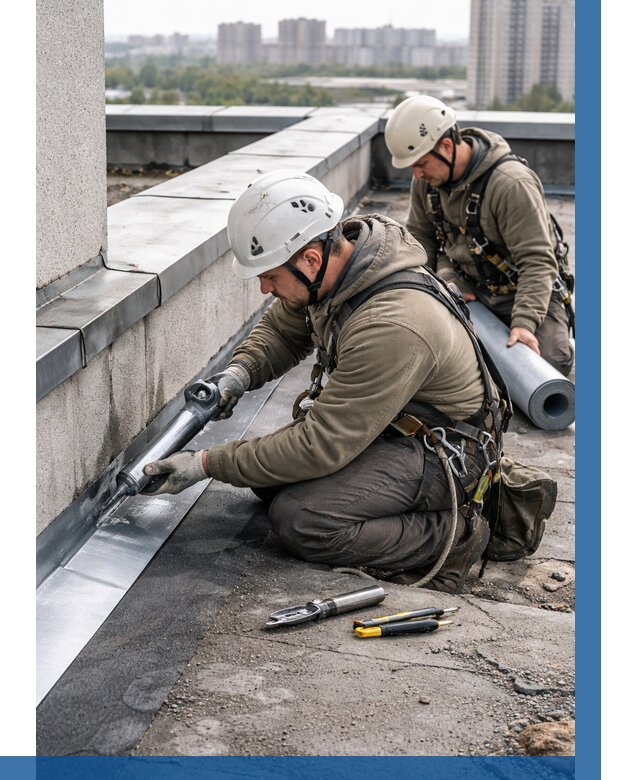 Ремонт кровельных примыканий в Домодедове от 1263 р. | ВЫСОТНИК-Дмд