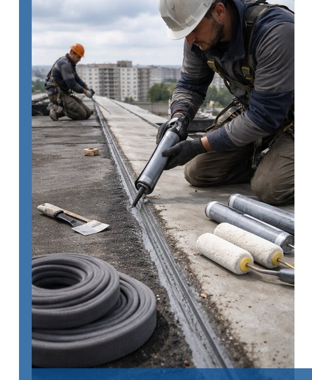 Герметизация швов кровли в Домодедове с гарантией герметичности