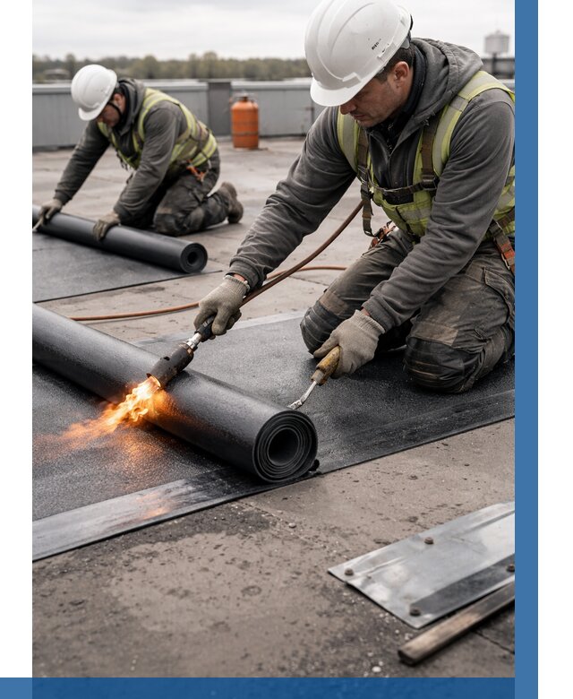 Монтаж наплавляемой кровли в Домодедове от 895 р. — ВЫСОТНИК-Дмд