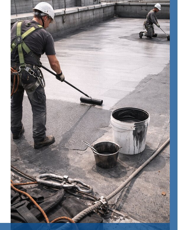 Гидроизоляция кровли жидкой резиной в Домодедове от 526 р. | ВЫСОТНИК-Дмд