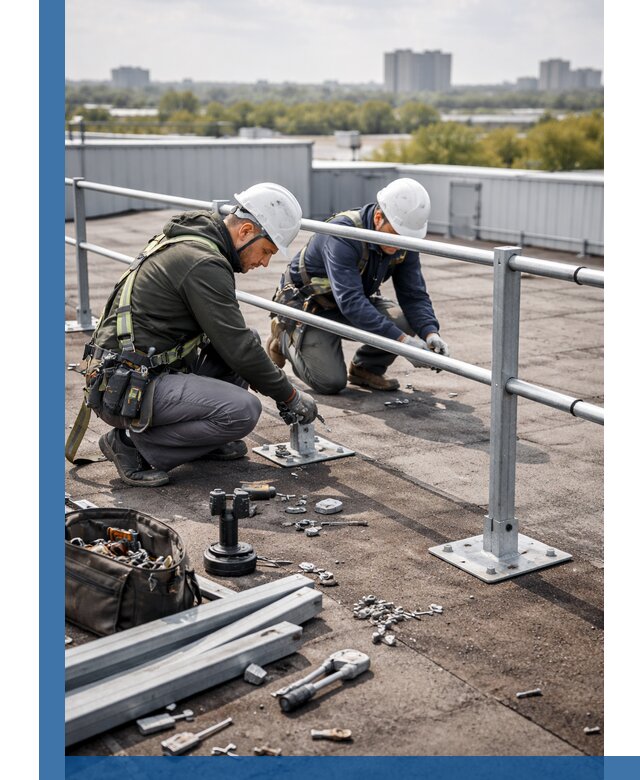 Монтаж кровельного ограждения в Домодедове под ключ с гарантией