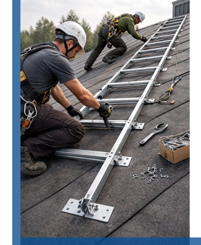 Профессиональный монтаж кровельной лестницы в Домодедове под ключ
