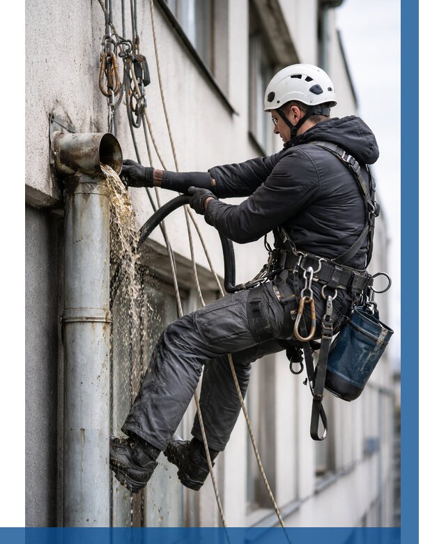 Прочистка водосточных труб в Домодедове от 3684 р. | ВЫСОТНИК-Дмд