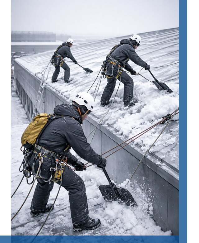 Очистка навесов от снега в Домодедове от 4737 р. | ВЫСОТНИК-Дмд