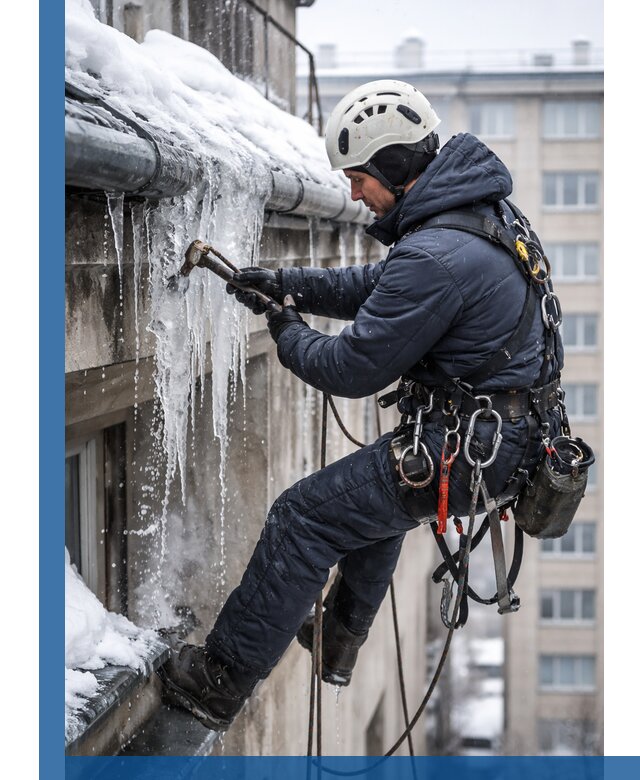 Удаление наледи и чистка водостоков в Домодедове оперативно и безопасно