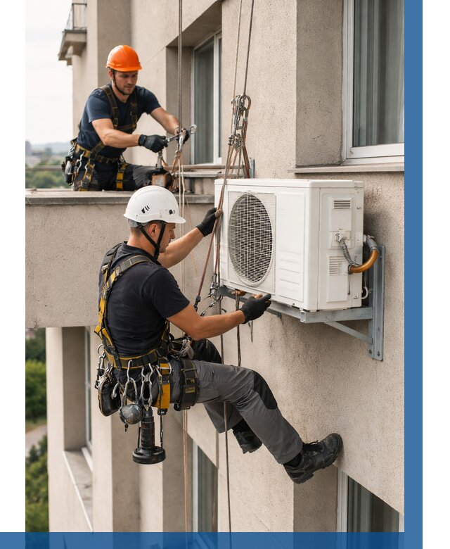 Монтаж внешнего блока кондиционера в Домодедове от 6842 р. | ВЫСОТНИК-Дмд