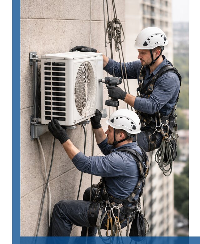 Монтаж внешнего блока кондиционера в Домодедове установка и крепление