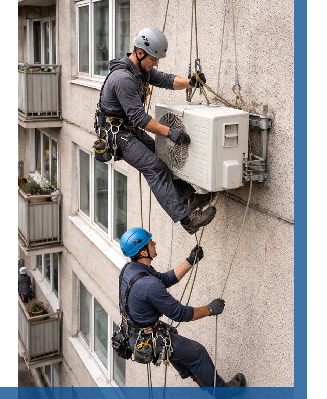 Перенос внешнего блока кондиционера в Домодедове от 9473 р.| ВЫСОТНИК-Дмд