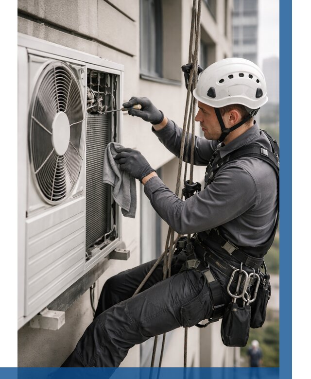 Обслуживание внешнего блока кондиционера в Домодедове от 2842 р.ВЫСОТНИК-Дмд