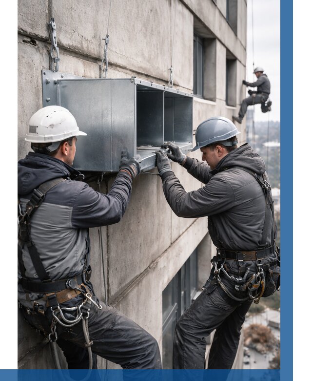 Монтаж вентиляционных коробов в Домодедове от 3158 р. | ВЫСОТНИК-Дмд