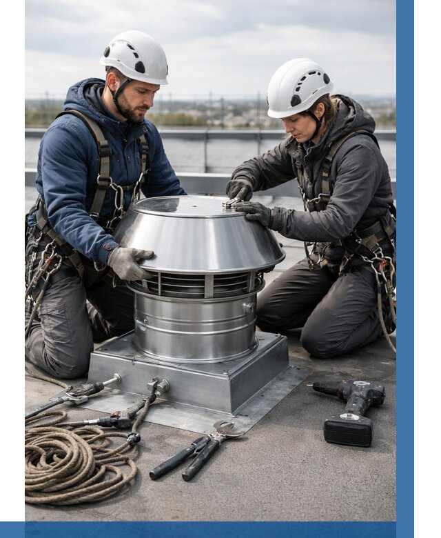 Установка дефлекторов на кровле в Домодедове от 4737 р. | ВЫСОТНИК-Дмд