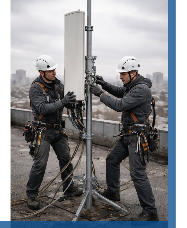 Монтаж антенн связи на крыше в Домодедове от 8947 р. | ВЫСОТНИК-Дмд