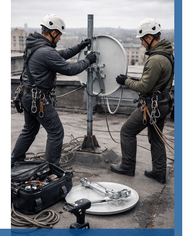 Демонтаж антенн на крыше в Домодедове от 4737 р. | ВЫСОТНИК-Дмд