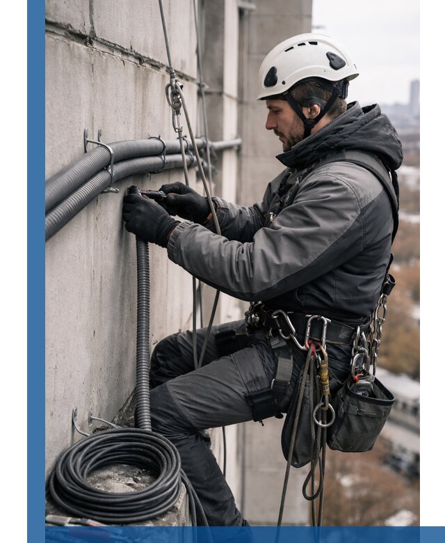 Профессиональный монтаж гофры для кабеля в Домодедове с гарантией