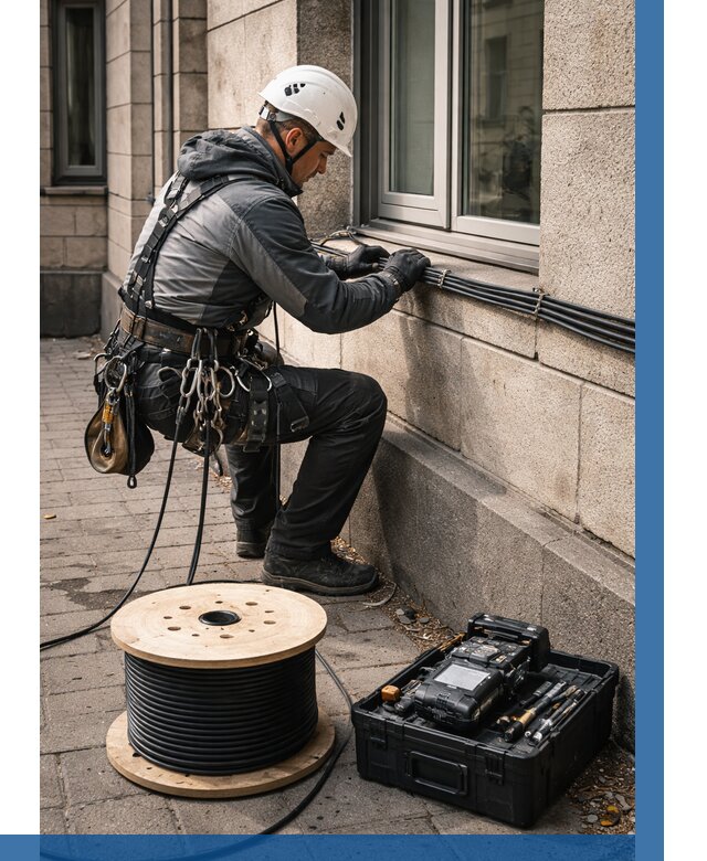 Прокладка оптоволоконного кабеля в Домодедове от 842 р. | ВЫСОТНИК-Дмд