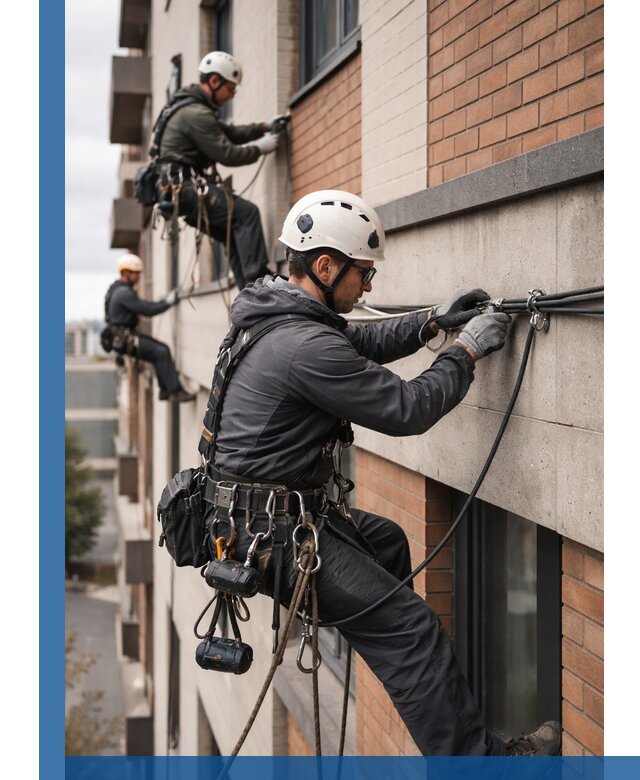 Крепление кабеля на фасаде монтаж и крепеж в Домодедове