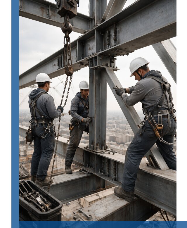 Профессиональный монтаж металлоконструкций на высоте в Домодедове