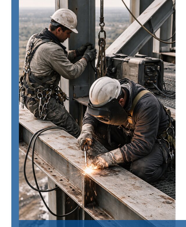 Высотные сварочные работы в Домодедове для промышленных объектов