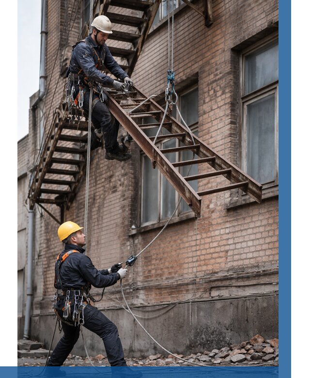 Демонтаж пожарной лестницы в Домодедове от 12631 р. | ВЫСОТНИК-Дмд