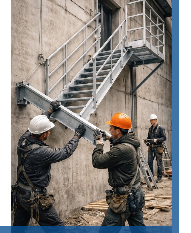 Монтаж металлических лестниц в Домодедове от 15789 р. | ВЫСОТНИК-Дмд