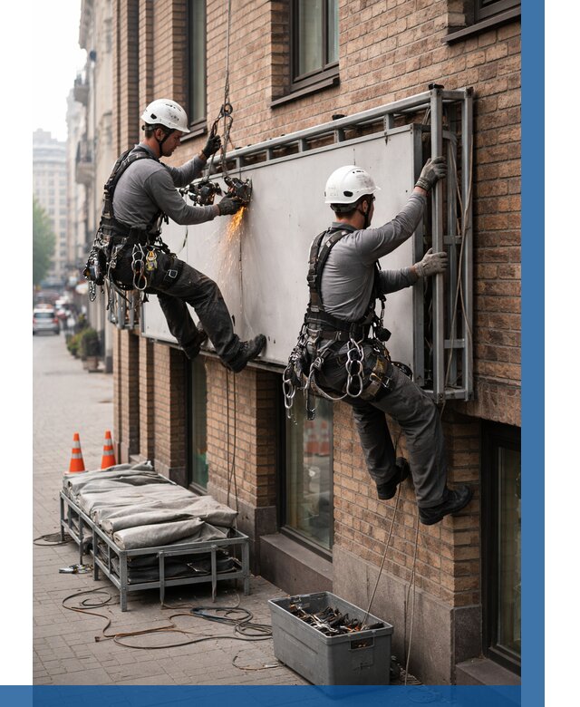 Демонтаж рекламной вывески в Домодедове от 6842 р. | ВЫСОТНИК-Дмд